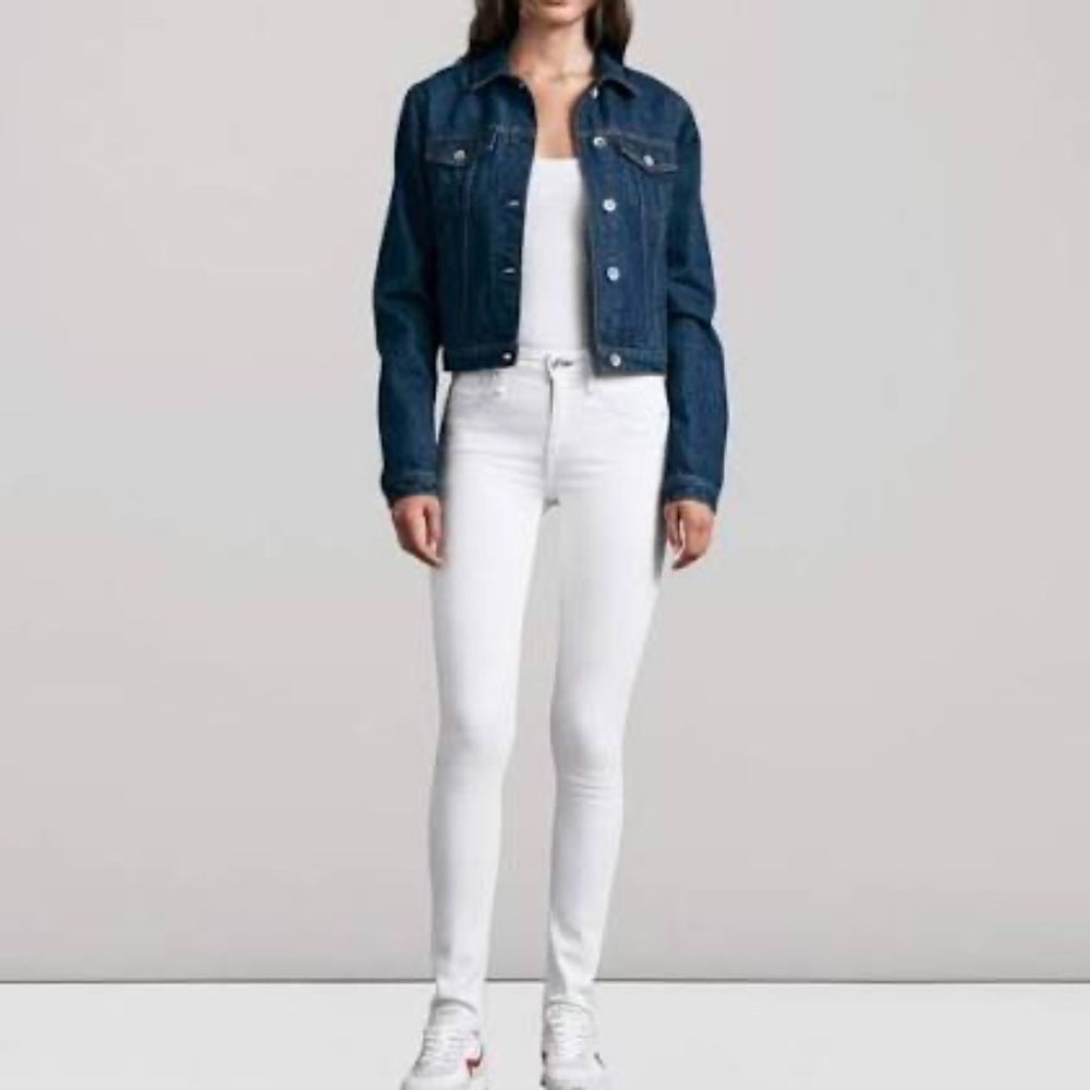 Rag and Bone Cate Skinny - White Mid-Rise Stretch Jean